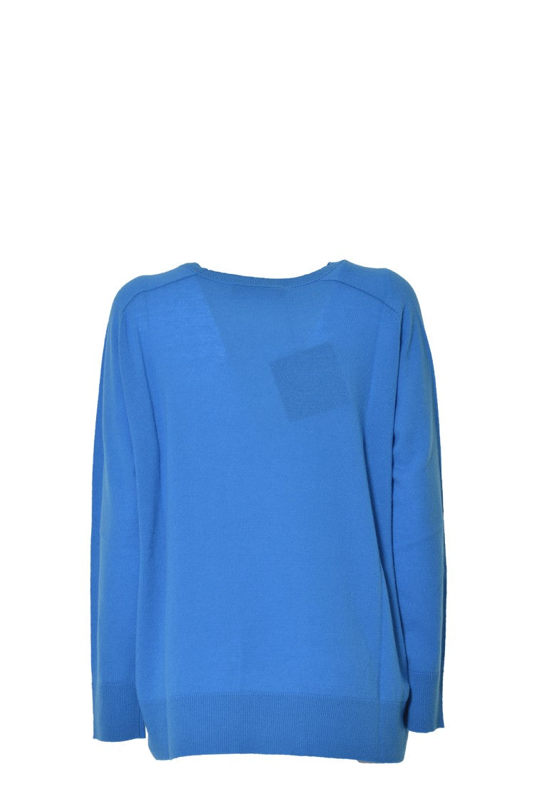 Phisique Du Role Turquoise Round Neck Pullover In Wool