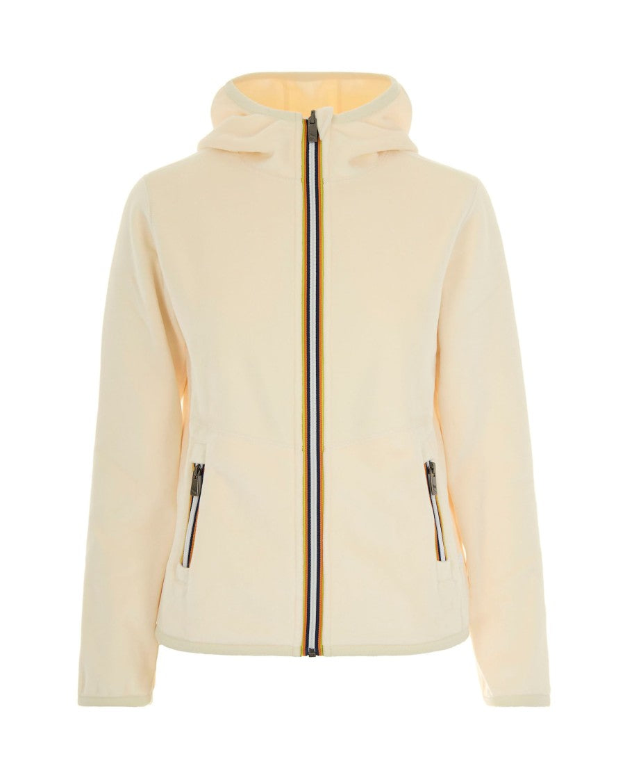 K-Way Lily Velour Polar Double White Jacket