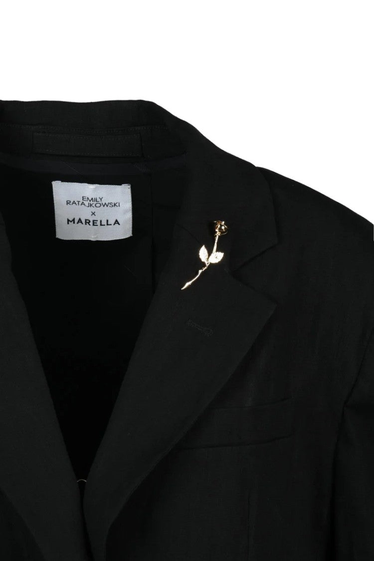 Ratajkowski X Marella Linen Viscose Blazer - Black