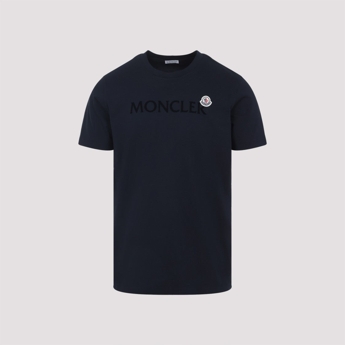 Moncler Bold Logo Cotton T-Shirt With Distinctive Emblem
