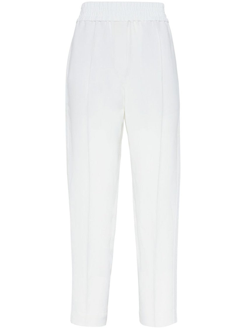 Brunello Cucinelli Pressed Crease Tapered Leg Trousers