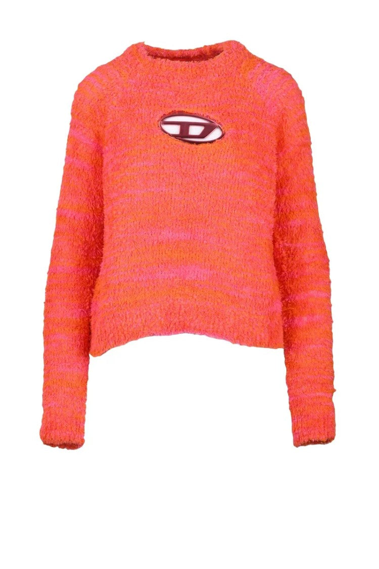 Diesel Sponge Color Block Sweater - Fuchsia/Orange