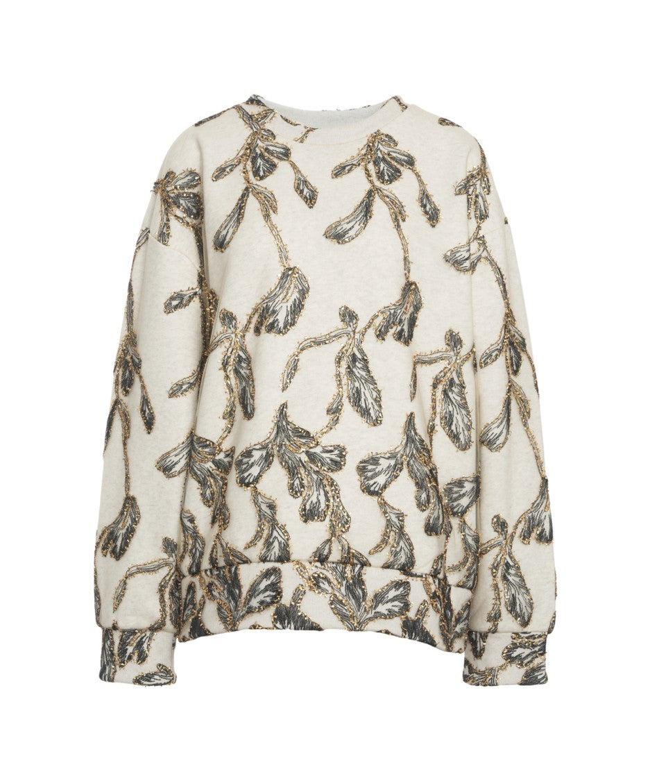 Munthe Embroidered Floral Oversized Sweatshirt