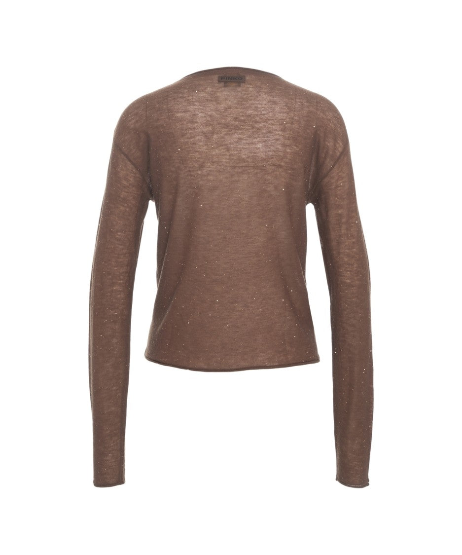 Pinko 'Solomone' Glitter-Trimmed Sweater