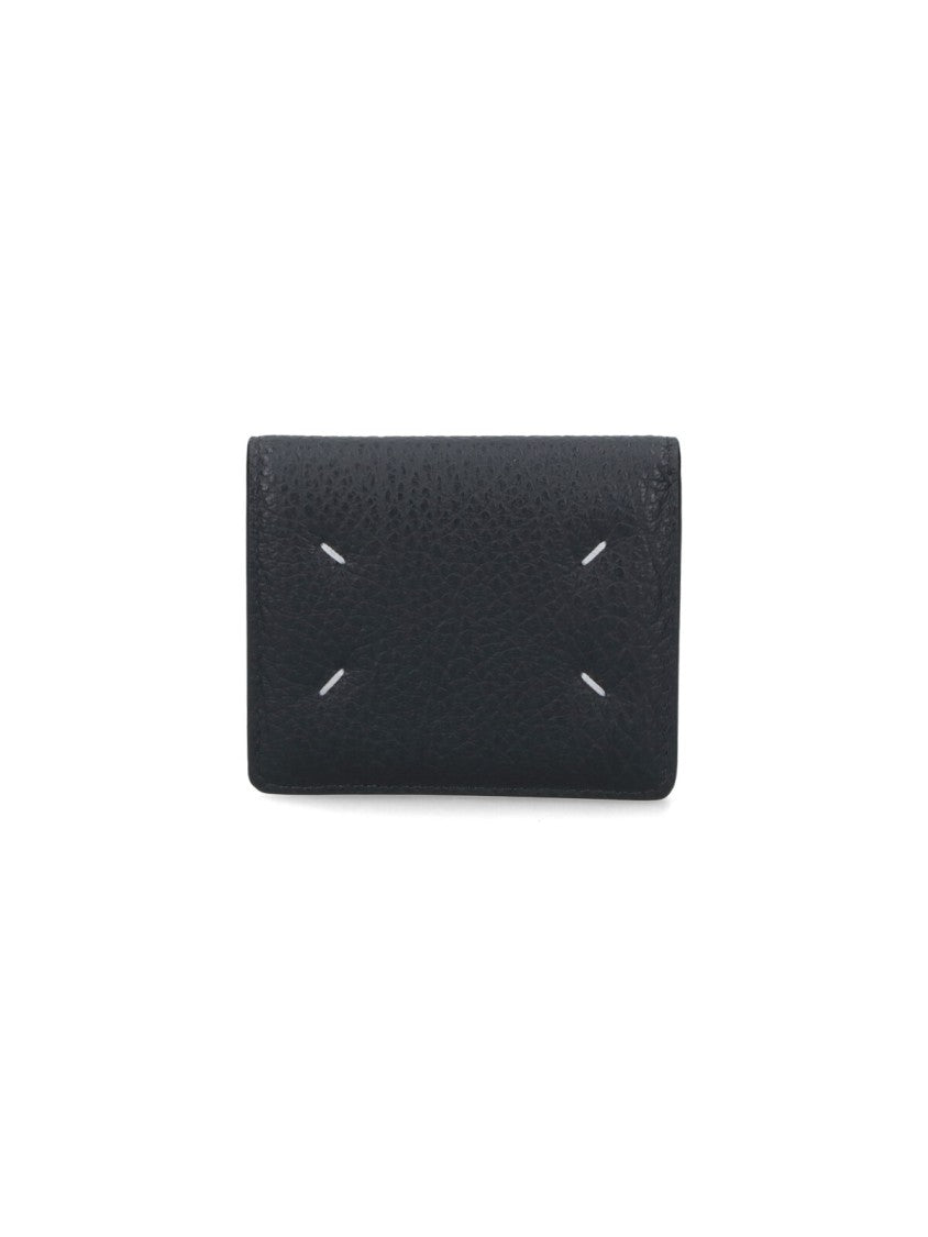 Maison Margiela Black Grain Leather Four Stitches Holder