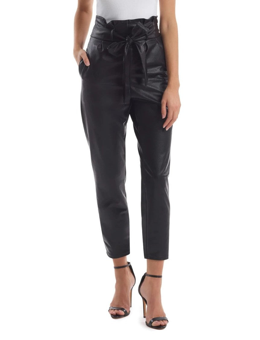 Commando Max Faux Leather Paperbag Pants - Slg451