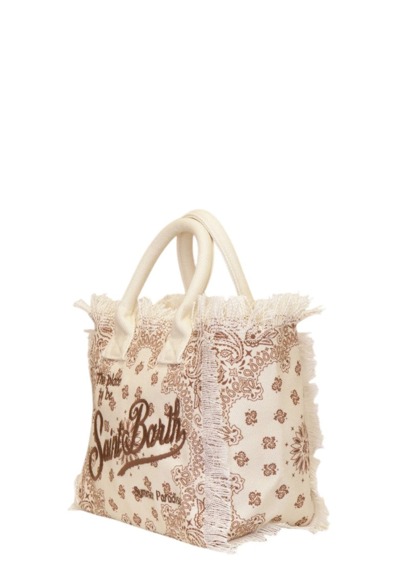 Mc2 Saint Barth Rectangular Tote Bag With Intricate Paisley Design