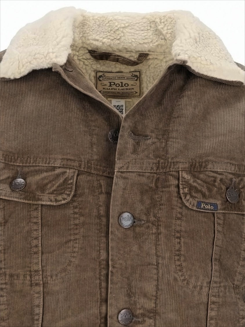 Polo Ralph Lauren Structured Corduroy Jacket With Plush Sherpa Collar