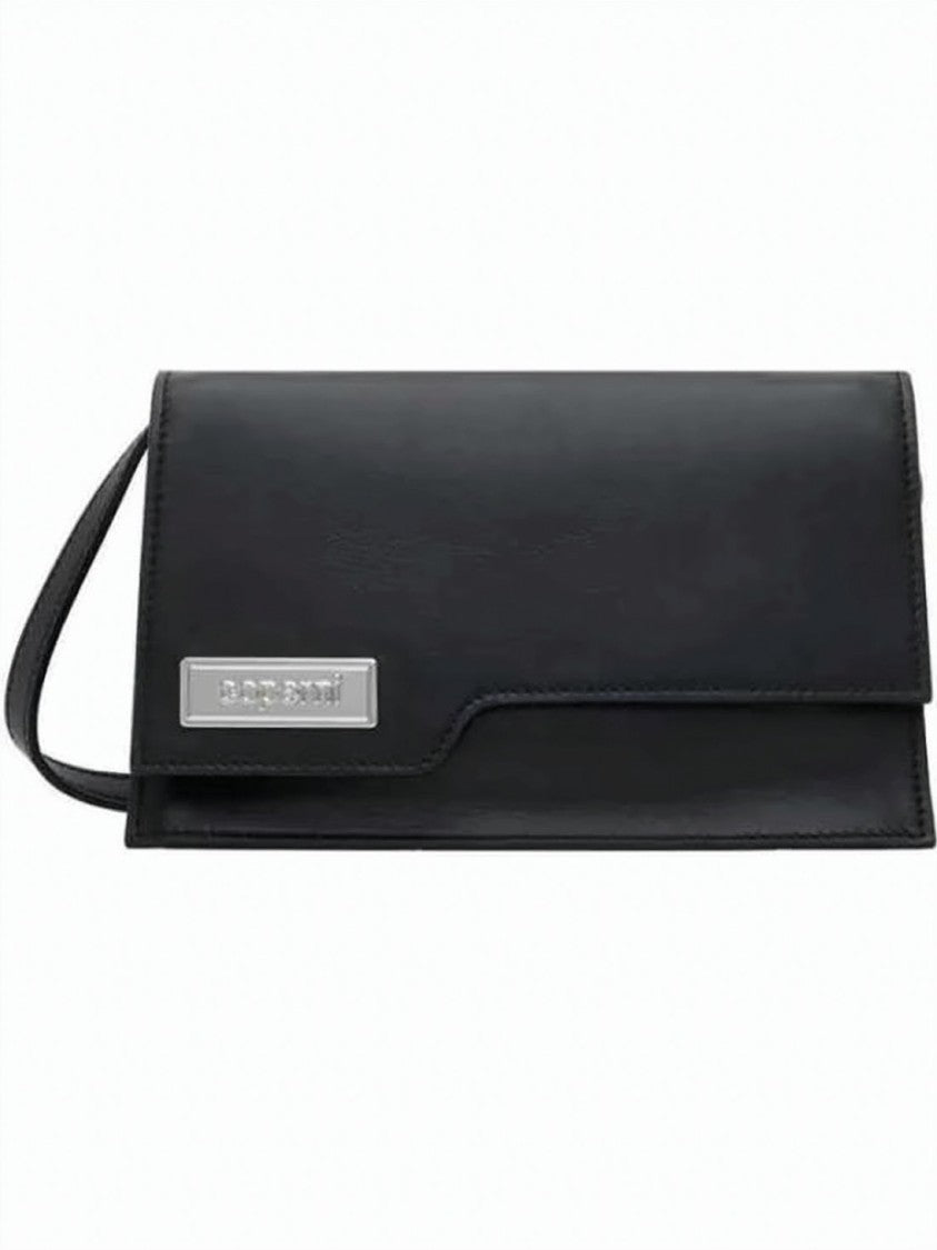 Coperni Rectangular Black Calf Leather Crossbody Bag