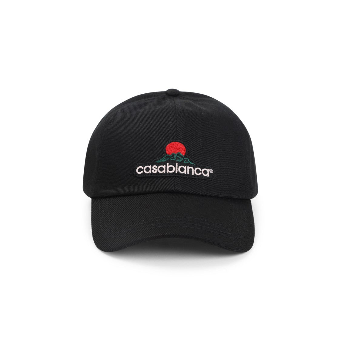 Casablanca Structured Black Cap With Mountain
