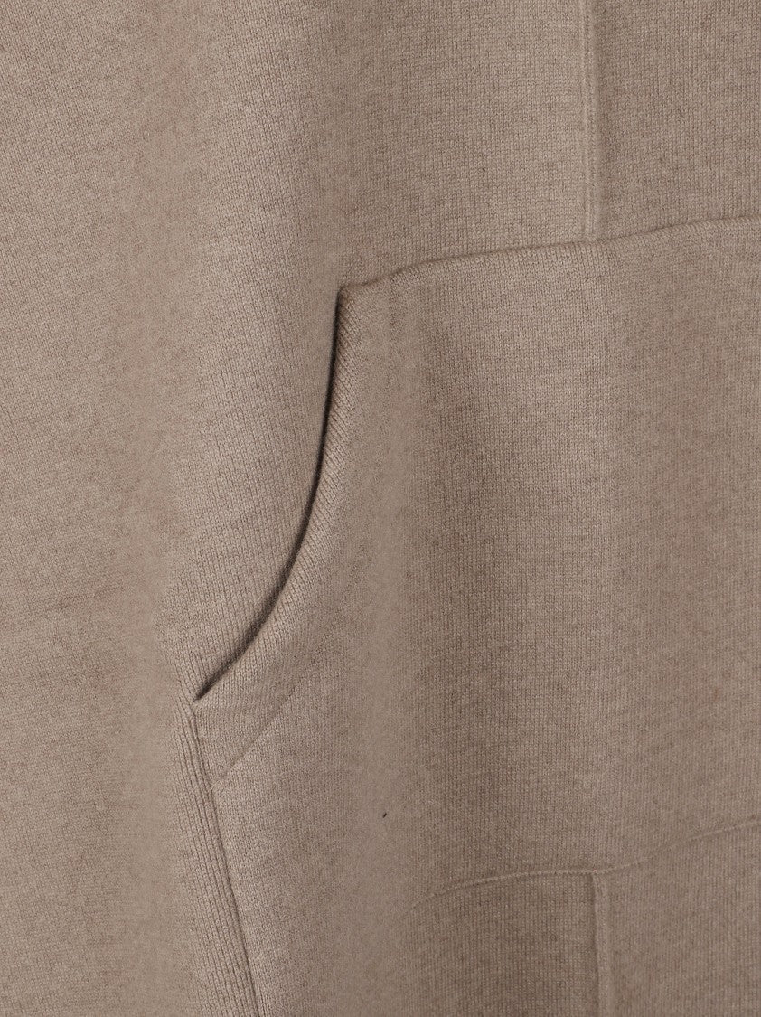 Bottega Veneta Loose-Fitting Beige Coat With Subtle Hood