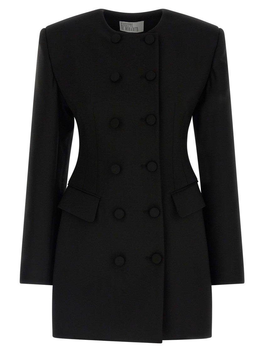 Giuseppe Di Morabito Double-Breasted Wool Canvas Blazer Dress