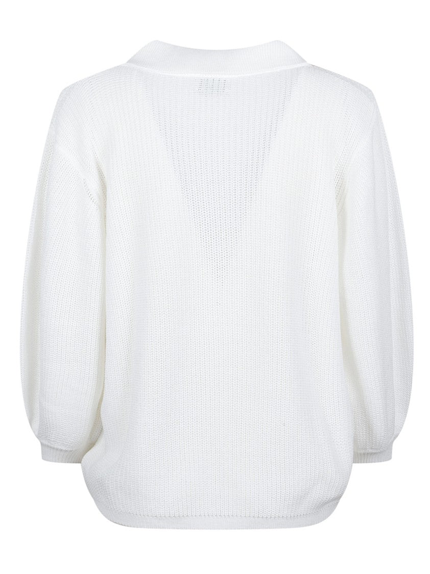 Be You Textured White Knit Top