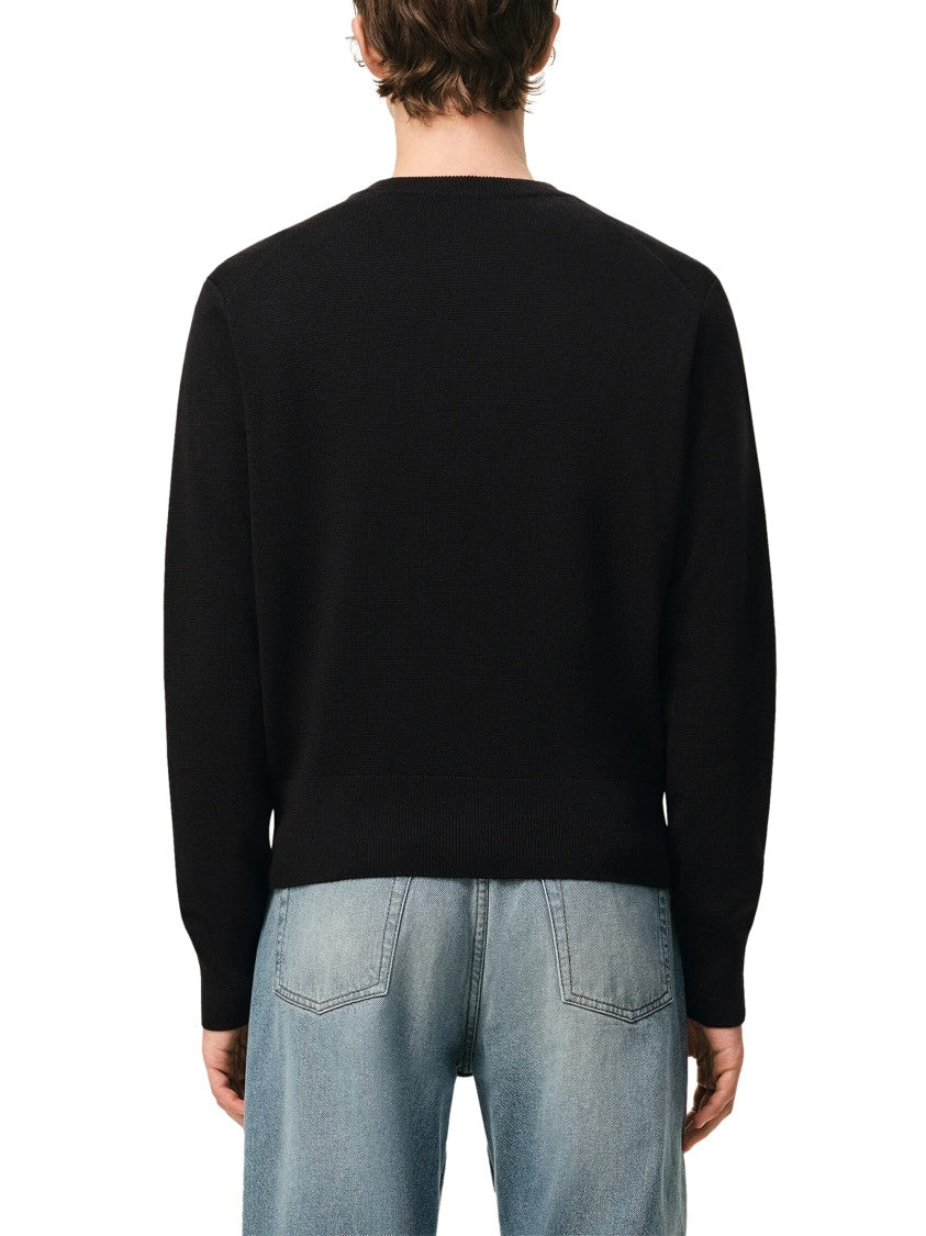 Ami Paris V-Neck Wool Ami De Coeur Cardigan