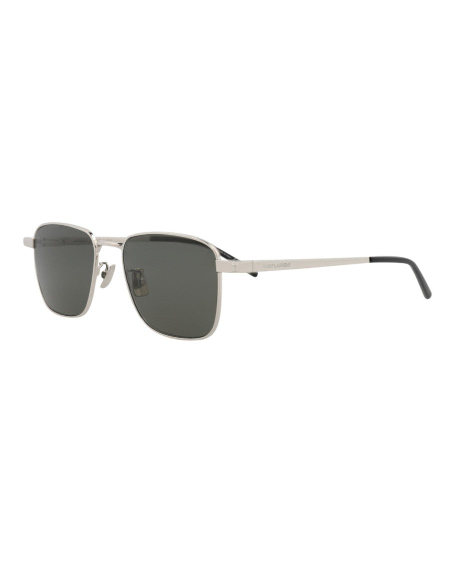 Saint Laurent Square-Frame Metal Sunglasses