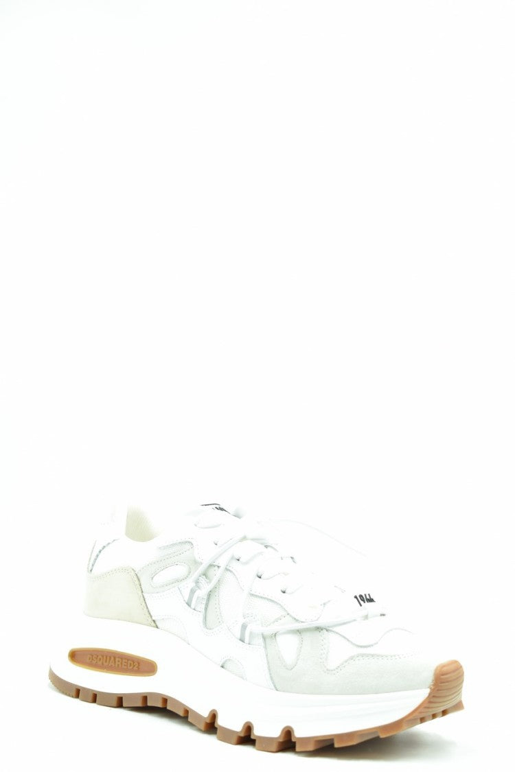 Dsquared2 Chic Leather Sneakers Textured Panels Sole