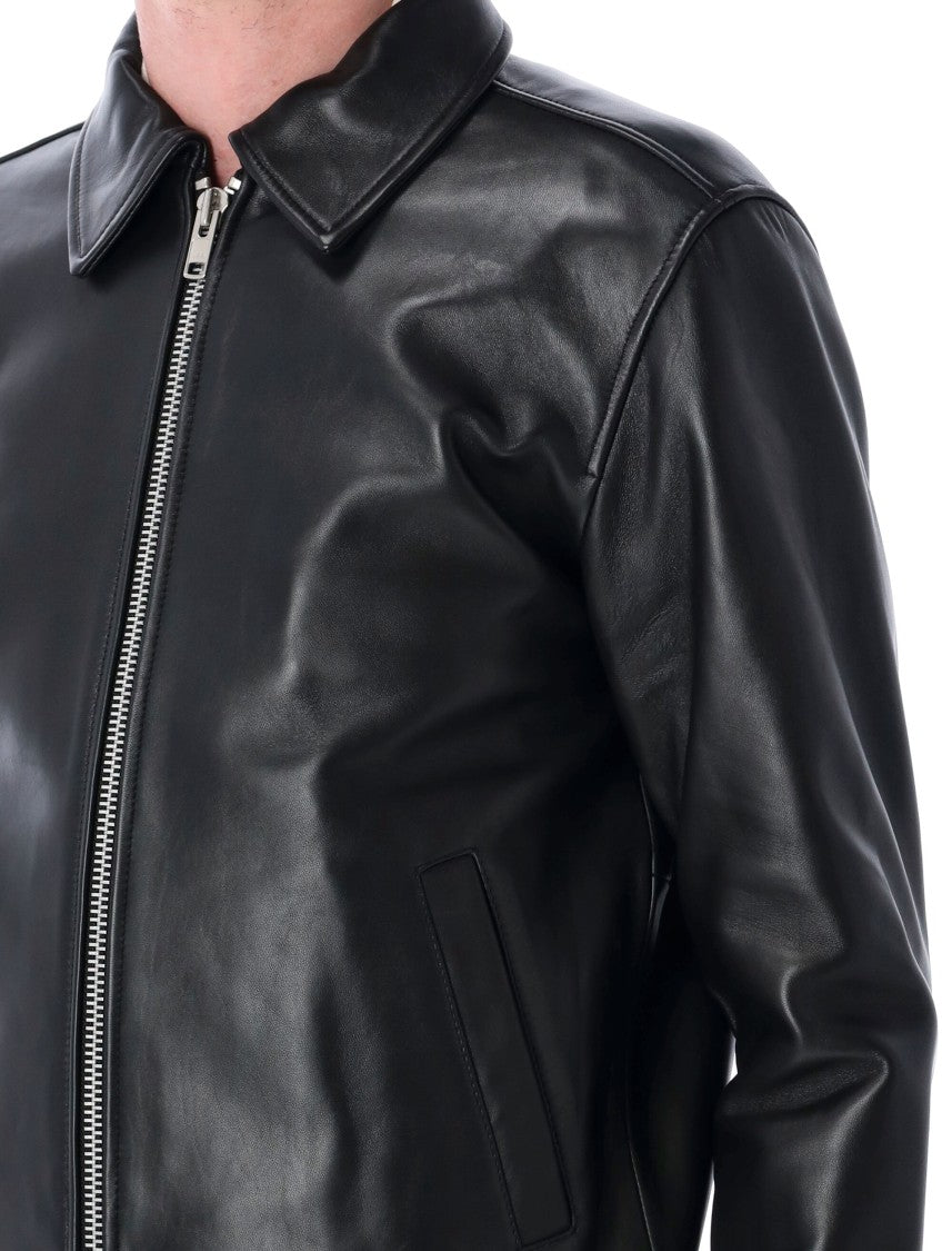 Sunflower Tailored Black Leather Jacket