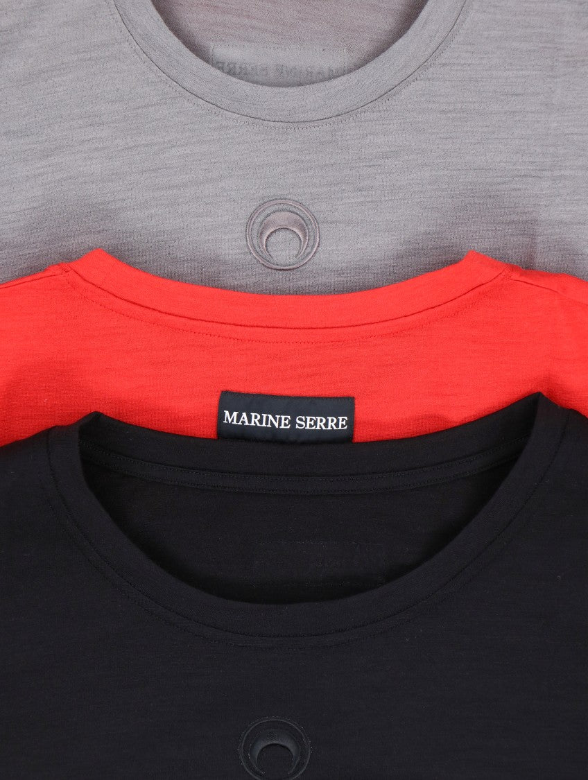 Marine Serre 2-Piece T-Shirt & Tank Top Set – Grey/Red/Black