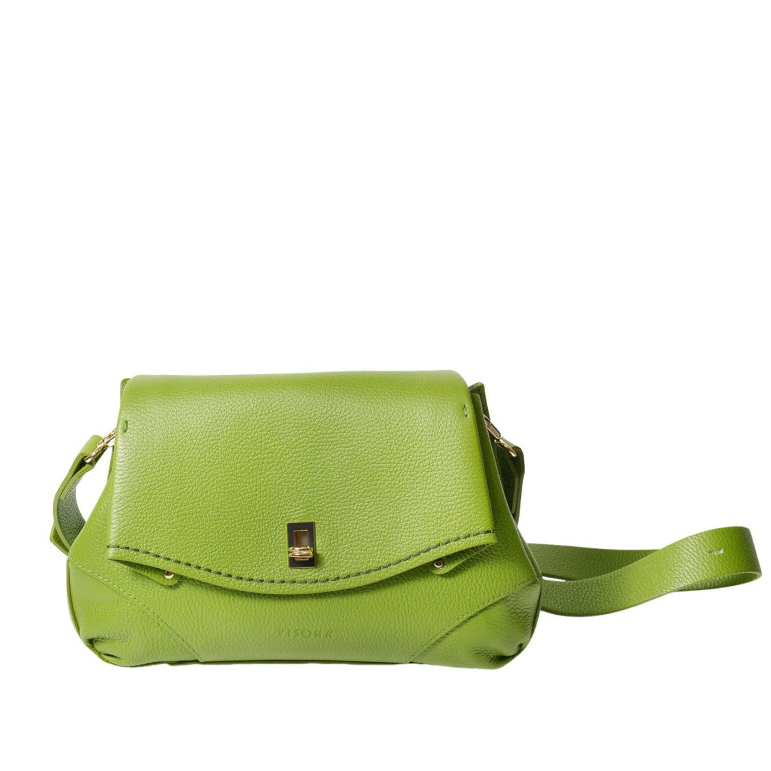 Plinio Visona' Textured Leather Shoulder Bag