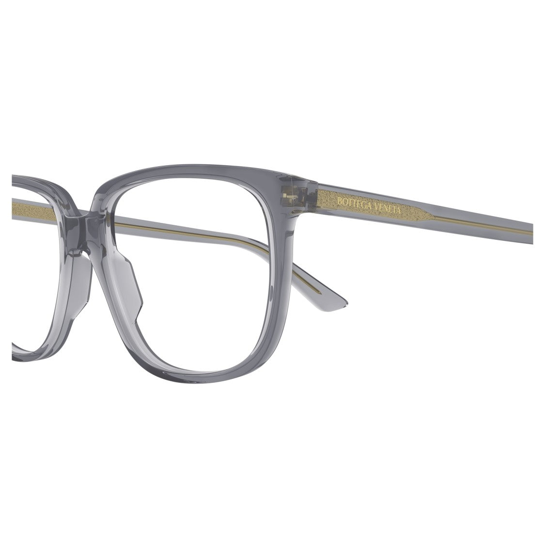 Bottega Veneta Bv1315o Translucent Grey Square Frame Eyeglasses