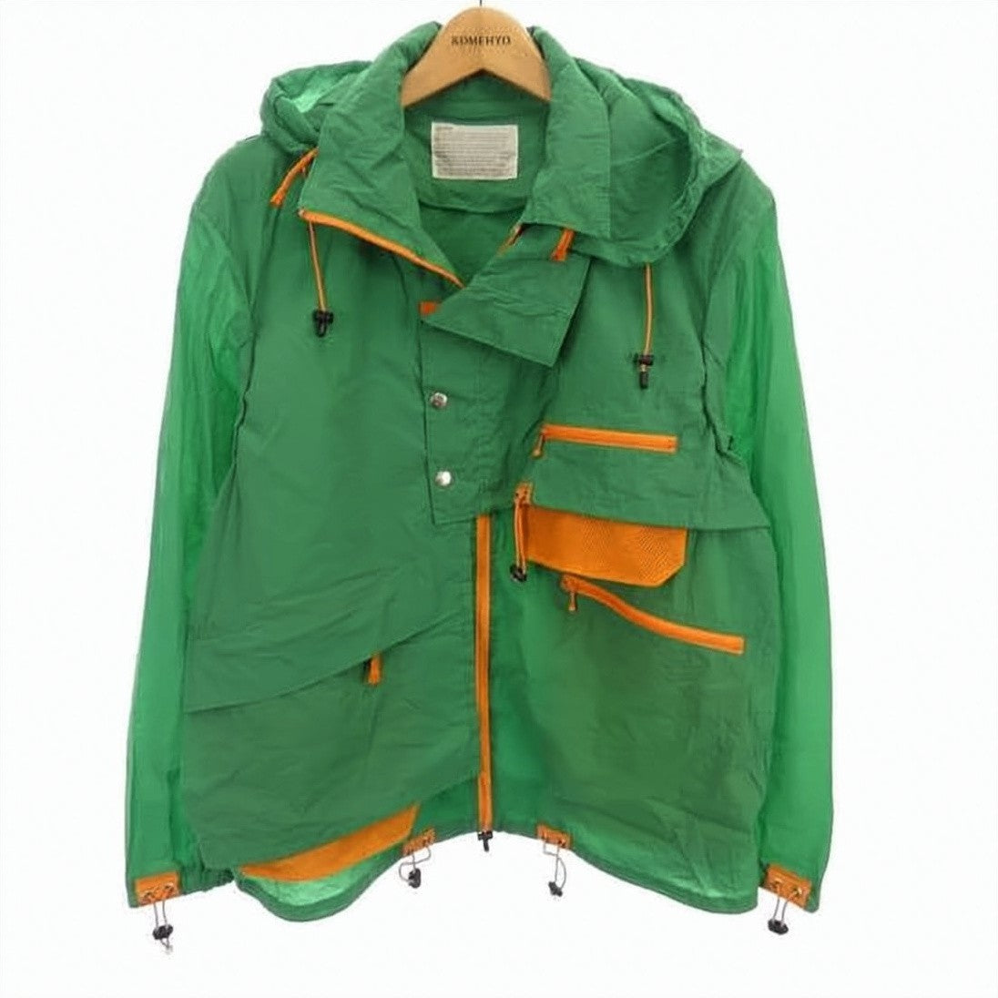 Kolor Lightweight Green Jacket With Orange Accents