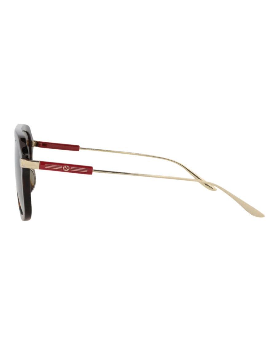 Gucci Aviator-Frame Acetate Sunglasses With Tortoiseshell Pattern