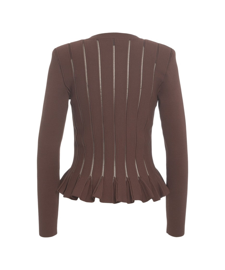 Elisabetta Franchi Cardigan With Ruffle Details