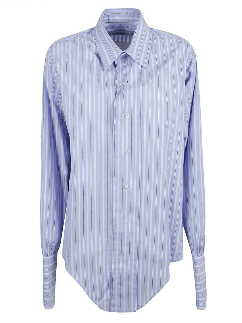 Maison Margiela Striped Cotton Poplin Button-Down Shirt
