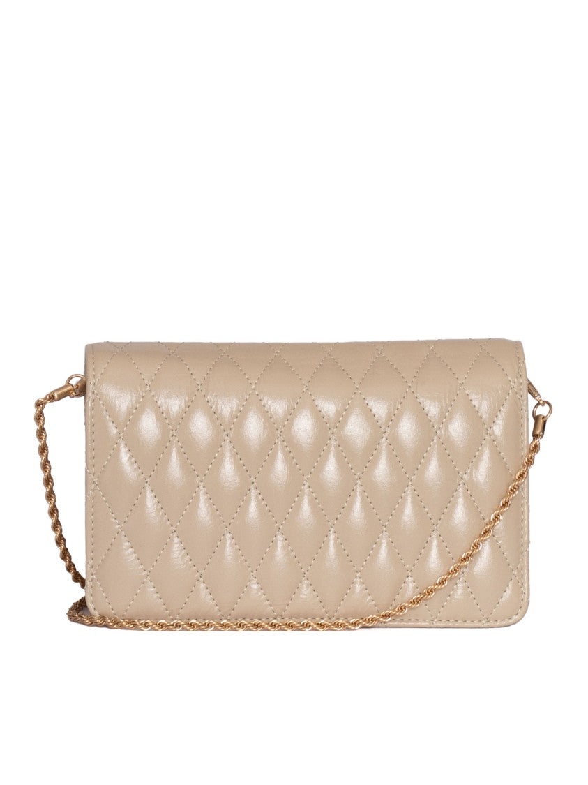 Ballantyne Quilted Flap Bag With Prominent Logo