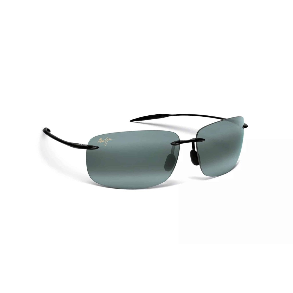 Maui Jim Breakwall Rimless Rectangular Sunglasses With Curved Temples