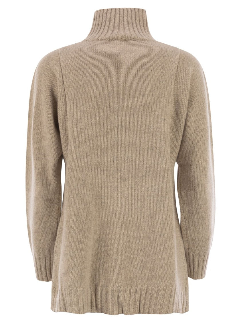 Max Mara Aceti Oversized Cashmere Turtleneck