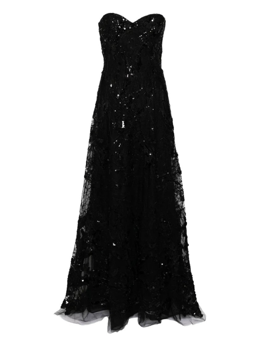 Saiid Kobeisy Embroidered Strapless Dress