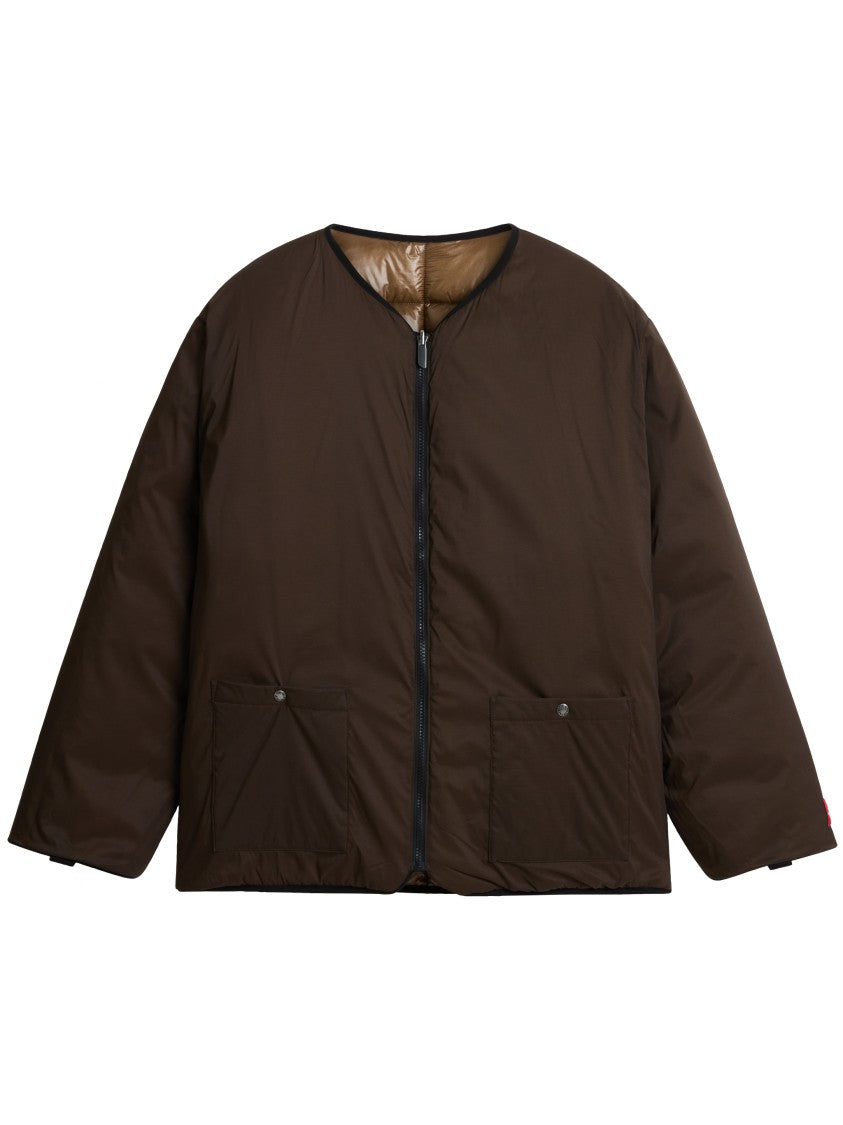 The North Face Brown Red Box Liner Reversible Quilted Jacket