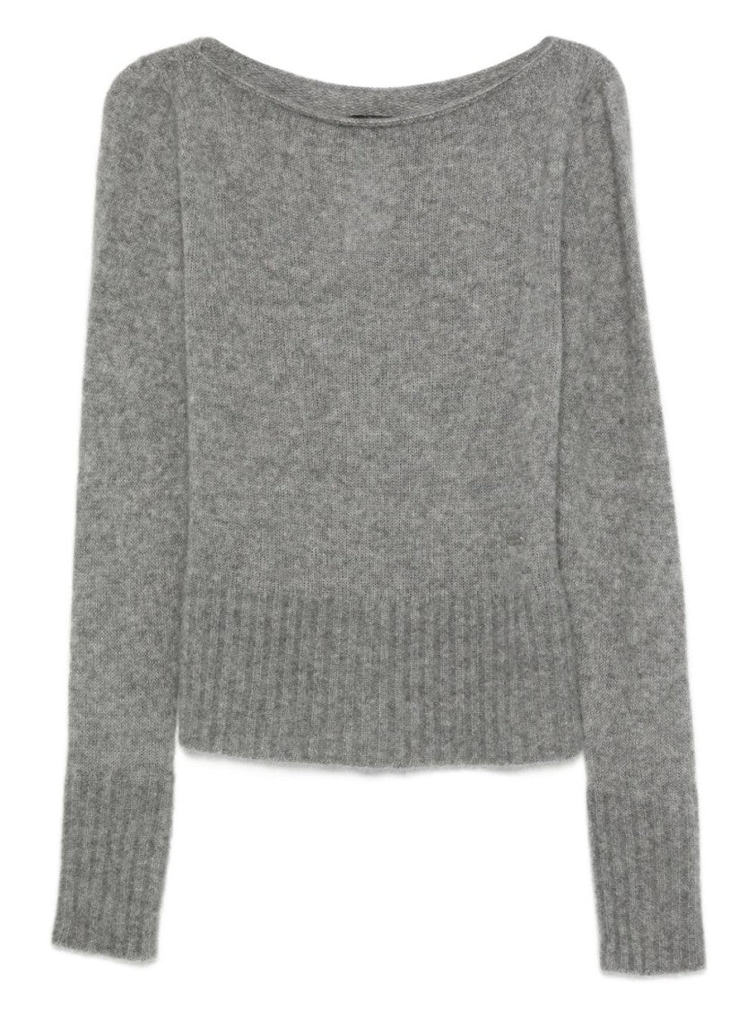 Tom Ford Boat Neck Knitwear Sweater With Ribbed Accents
