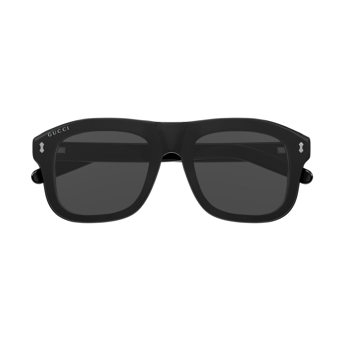 Gucci Gg1712s Bold Rectangular Sunglasses With Metallic Accents