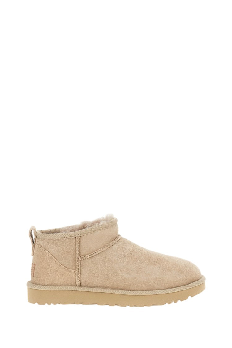 Ugg Beige Sheepskin Classic Ultra Mini Boots