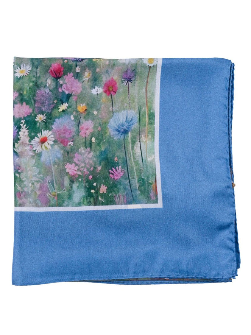 D'aniello Stola Oceano Floral Border Scarf