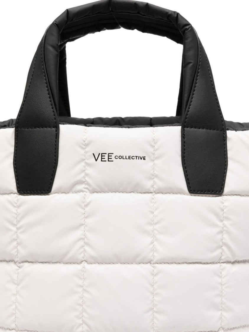 Veecollective Quilted Nylon Handbag With Detachable Strap