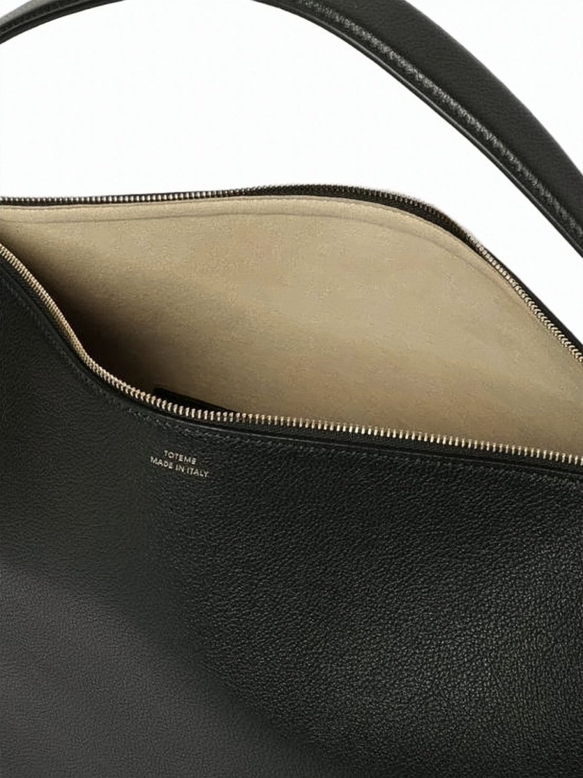 Totême Rectangular Calf Leather Tote Bag With Gold-Tone Hardware