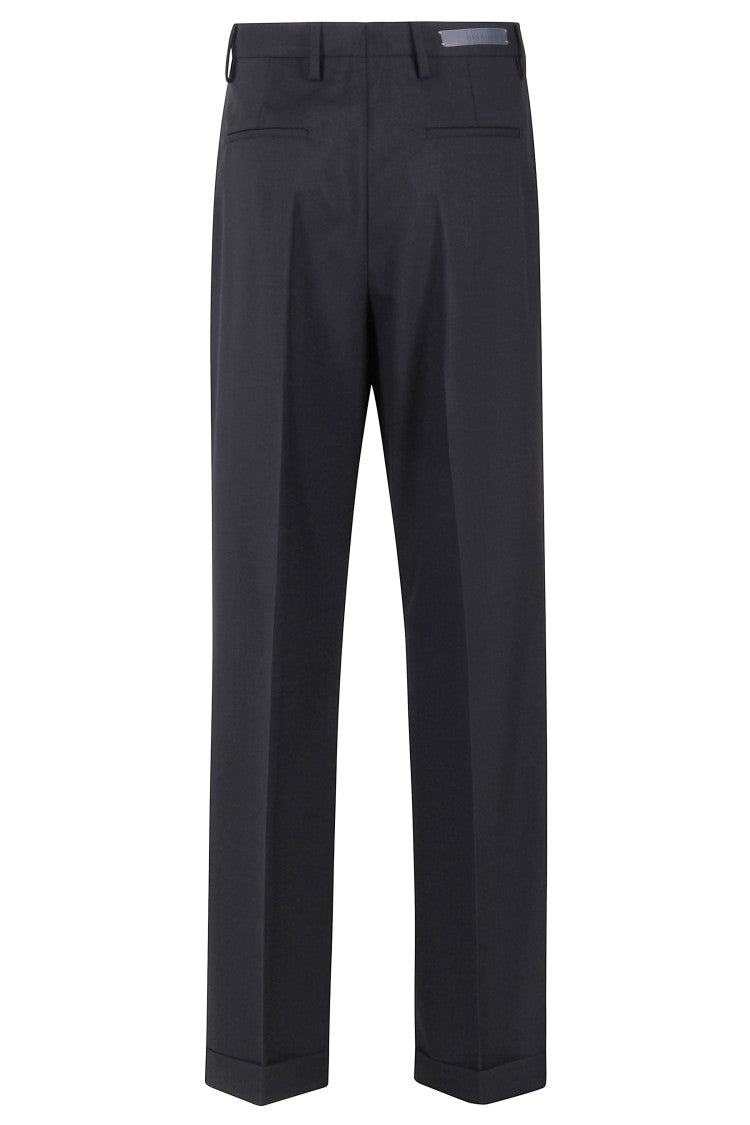 Briglia Straight Leg High-Waisted Bridle Pants In Virgin Wool