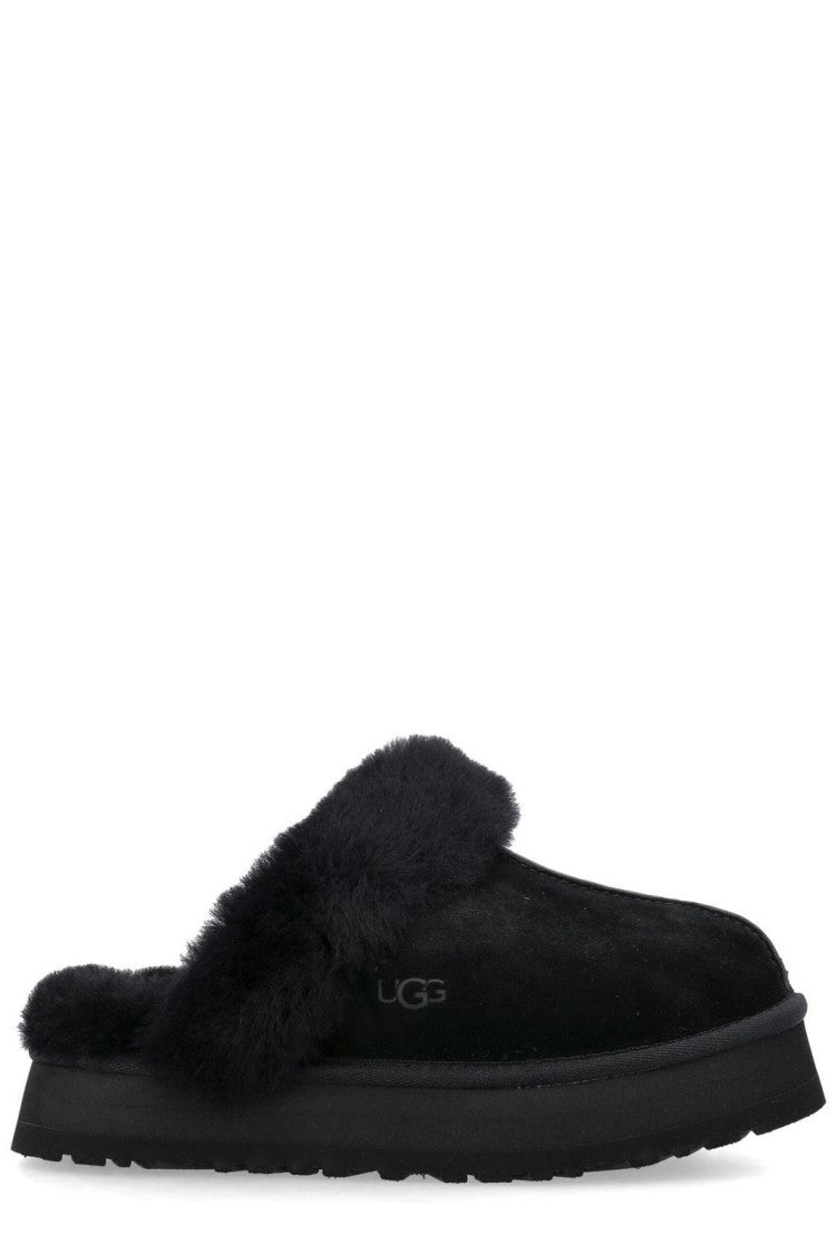 Ugg Soft Suede Slip-On Mules With Plush Fur Lining