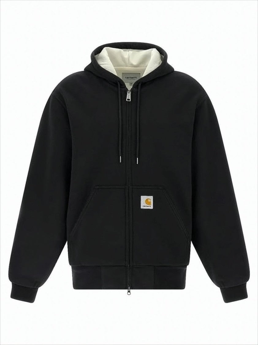 Carhartt Wip Black Zip-Up Hooded Jacket
