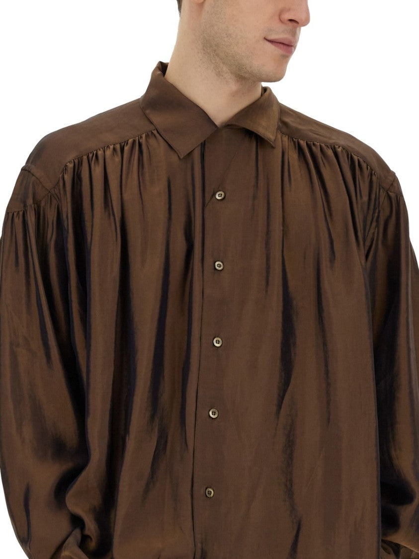 Aïe Relaxed Fit Brown Oversize Shirt
