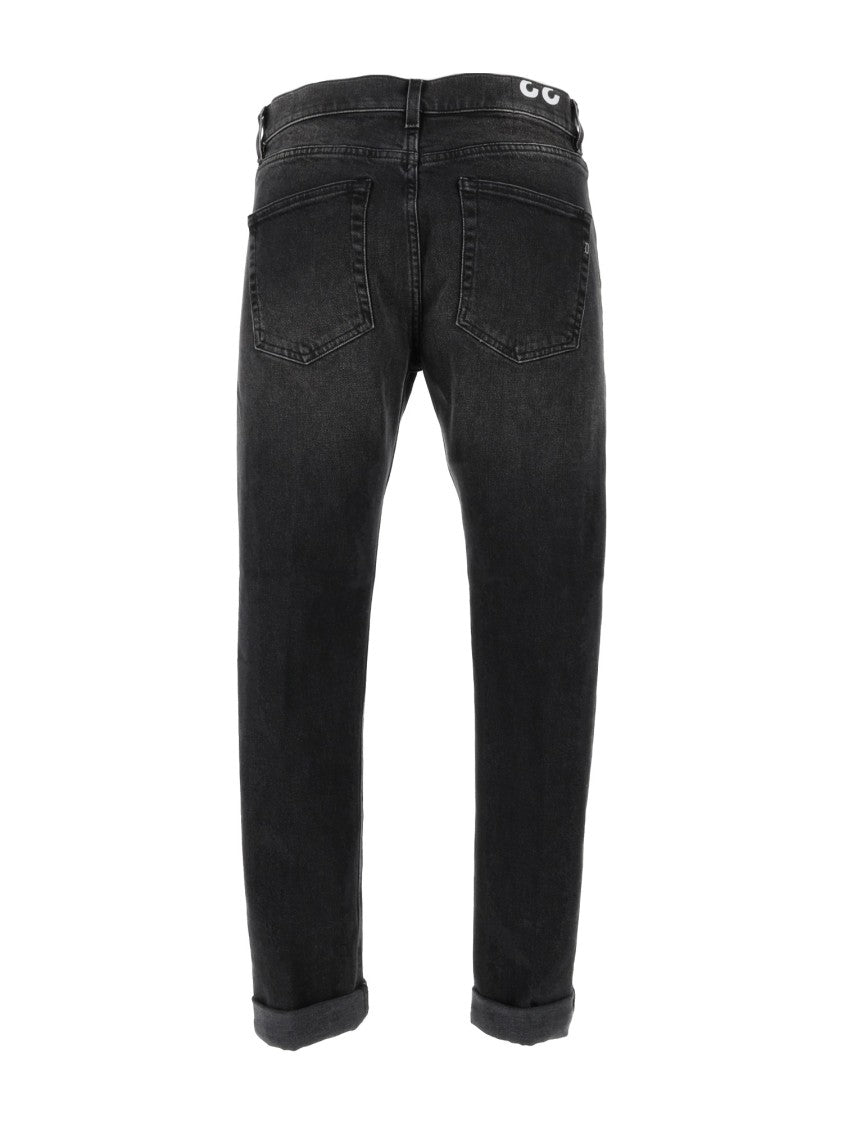 Dondup Icon Black Slim Tapered Denim Jeans