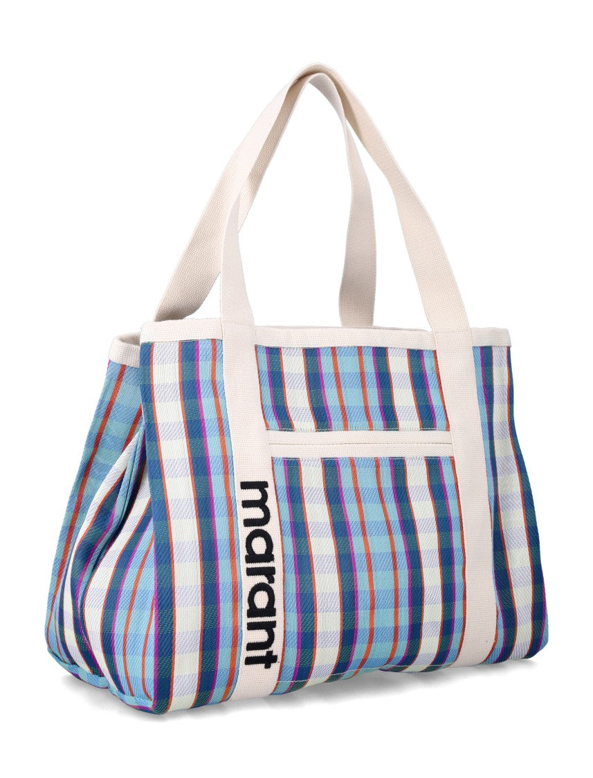 Isabel Marant Darwen Striped Shoulder Tote