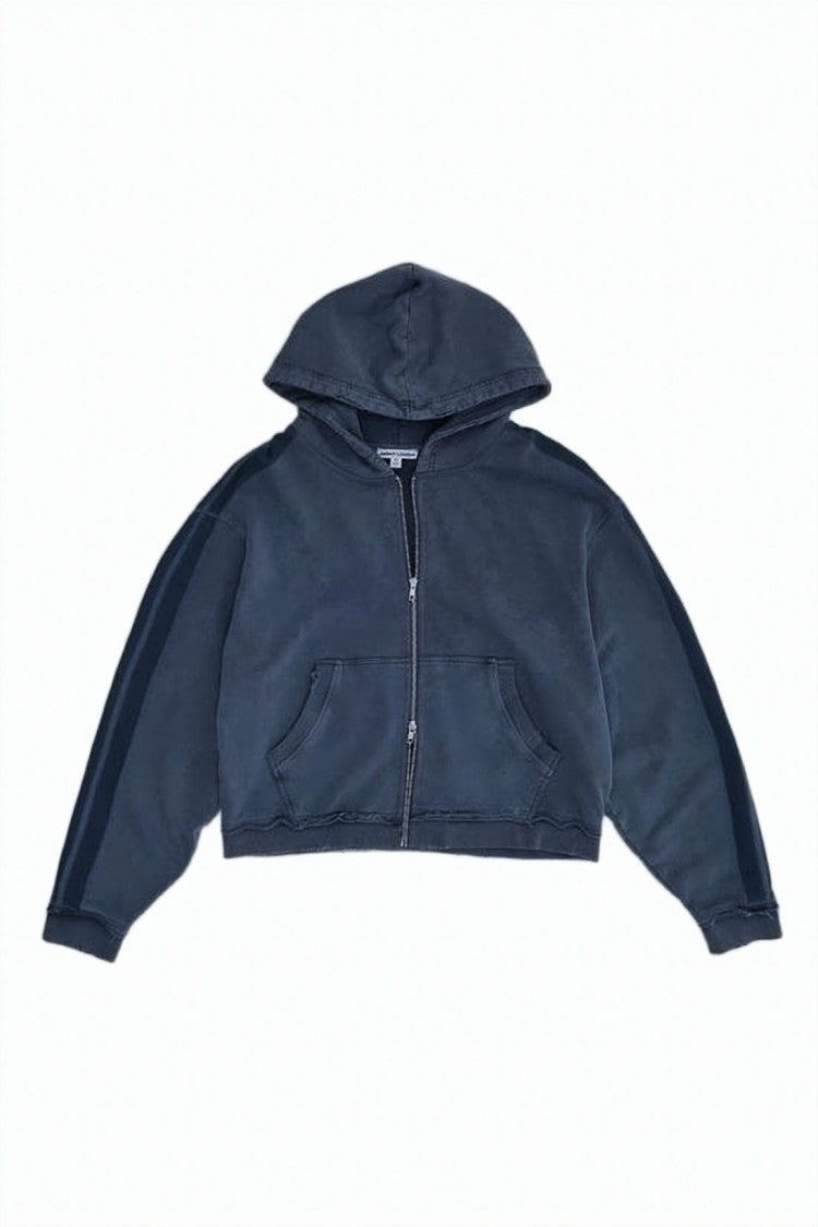 Jaded London Cropped Zip-Up Hoodie With Relaxed Fit