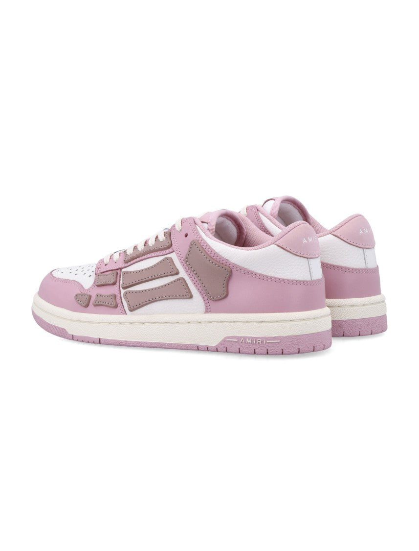 Amiri Skel Low Top Bone Appliqué Leather Low-Top Sneakers