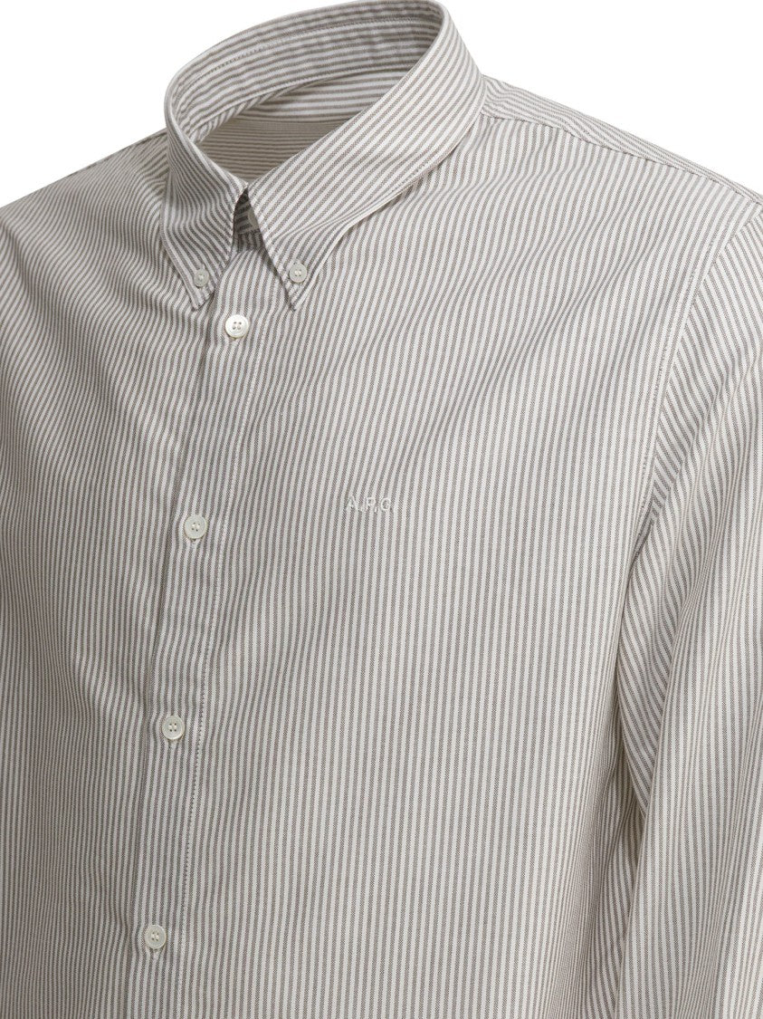 A.P.C. Relaxed Oversize Shirt With Button-Down Collar