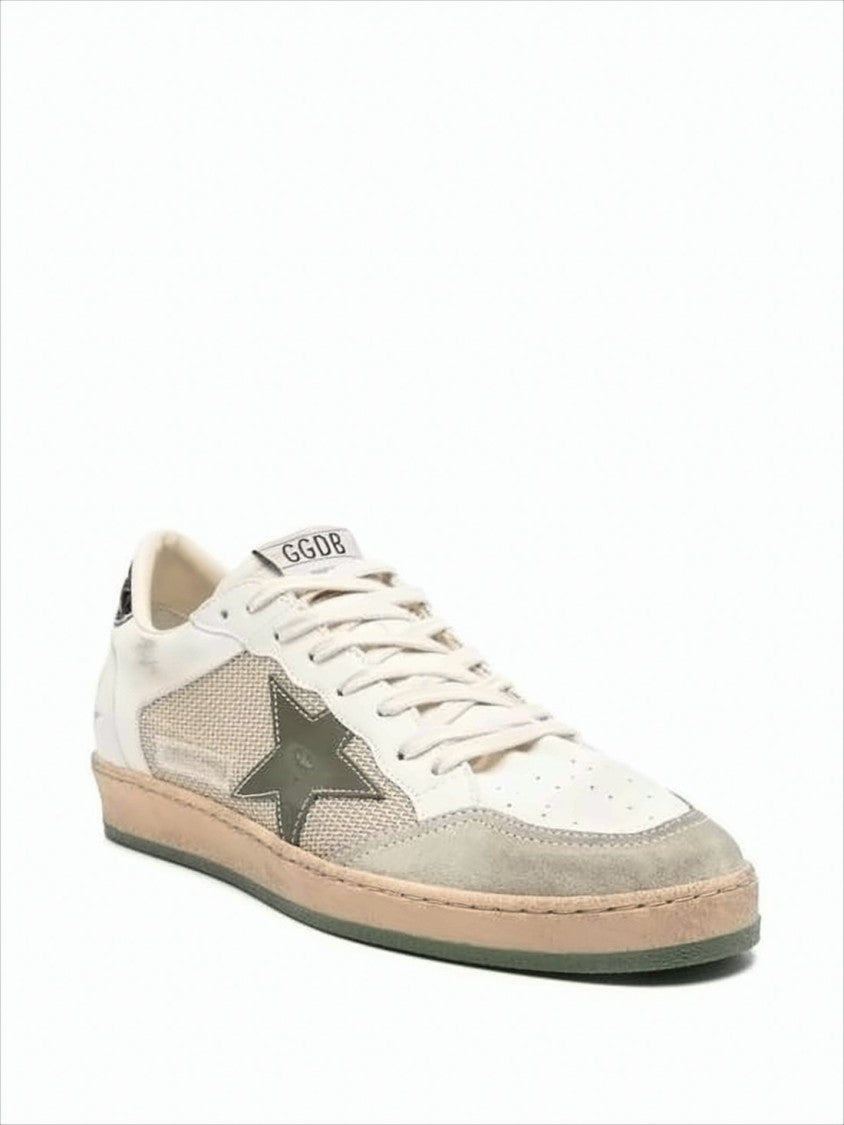 Golden Goose Low-Top Sneakers With Beige Suede Overlays