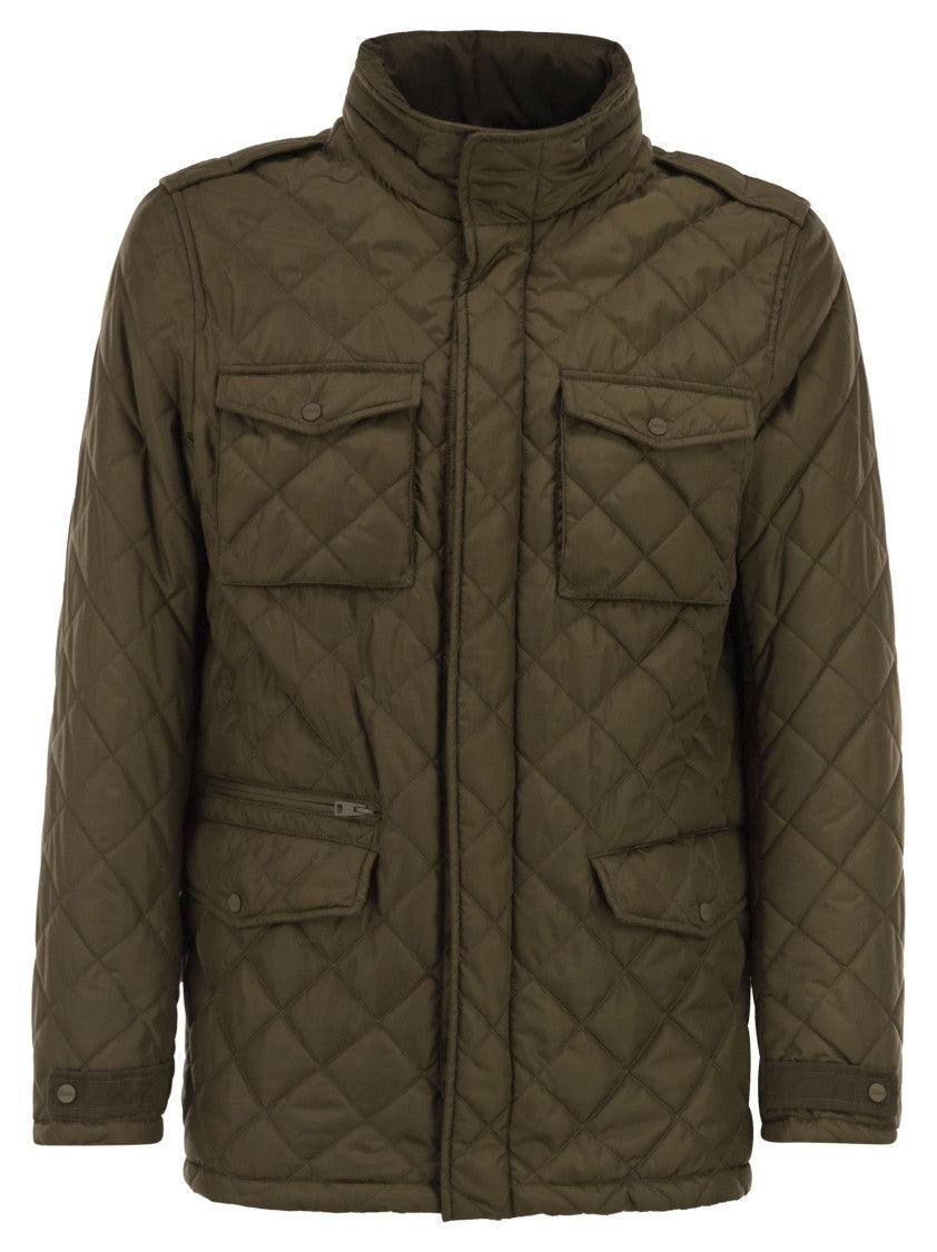 Herno Field Jacket With Diamond Quilting